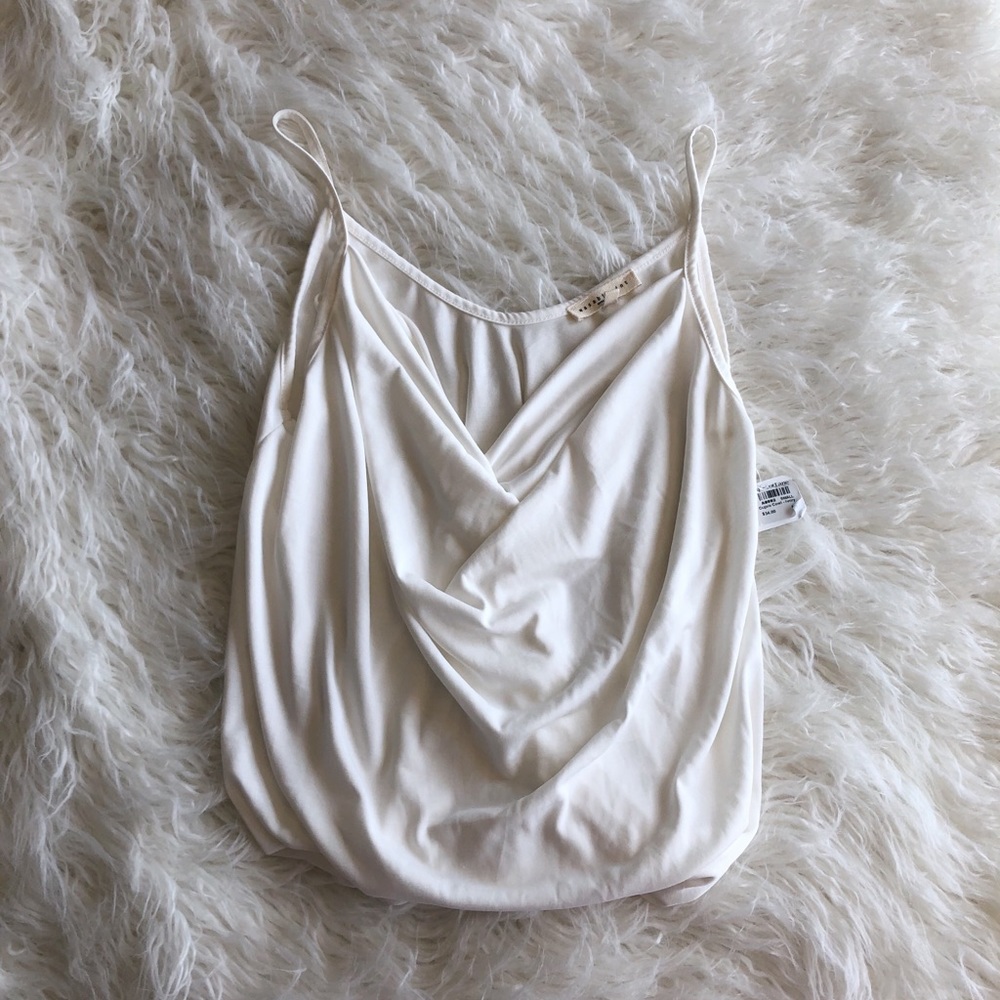 White Flowy Tank Top